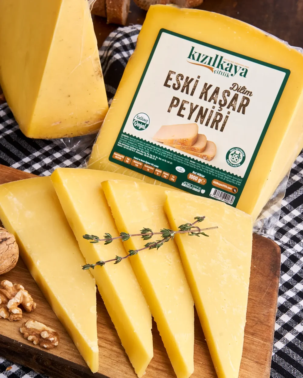 Dilim Eski Kaşar Peyniri 1000g - Görsel 2