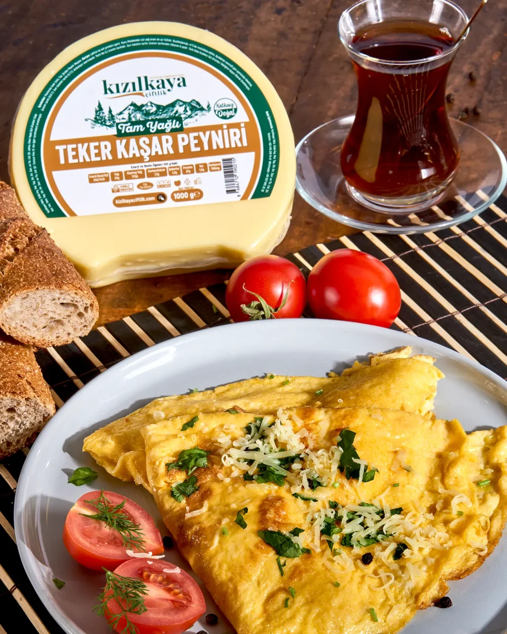Teker Kaşar Peyniri 1000g - Görsel 2