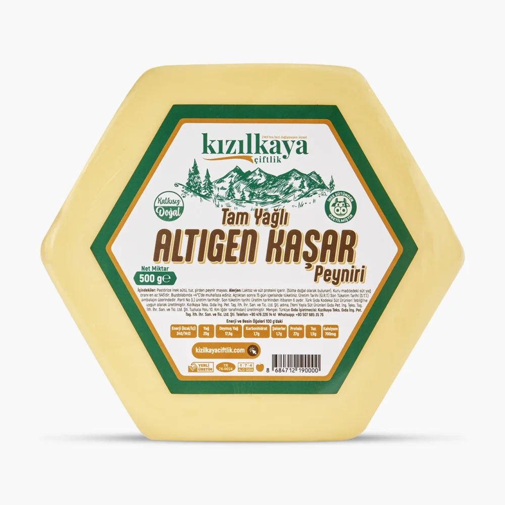 Altıgen Kaşar Peyniri 500g