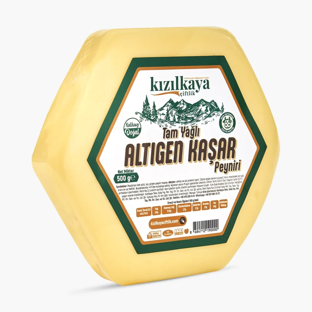 Altıgen Kaşar Peyniri 500g - Görsel 3